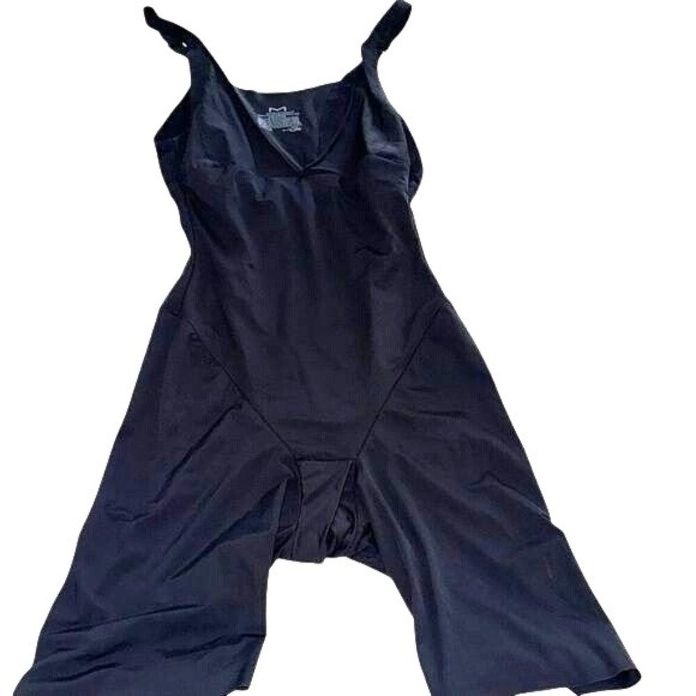 Maidenform Womens Black Shapewear Bodysuit With Adjustable Straps & Seamless Des